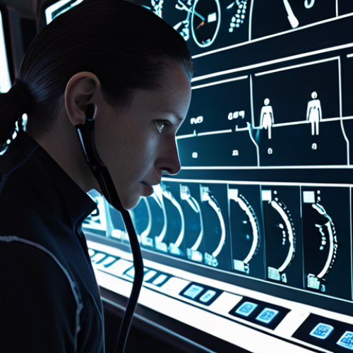 **A hacker silhouette overlayed on a futuristic Hyperloop control panel, with data streams and error messages visible. Emphasize the vulnerability of critical infrastructure.**